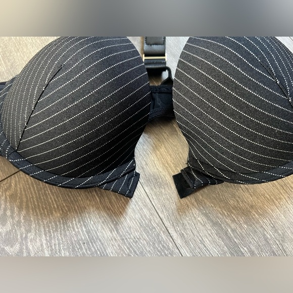 MARLIES DEKKERS Gloria Suspender Pinstripe Padded Push Up Halter Bra 34B NWOT! - Picture 9 of 14